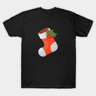 Christmas Stocking With Berries T-Shirt